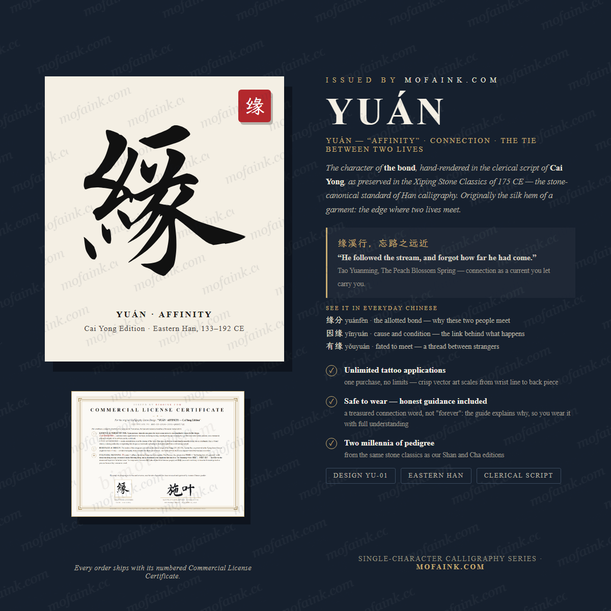 Yuán 缘 – Chinese Calligraphy Digital Design